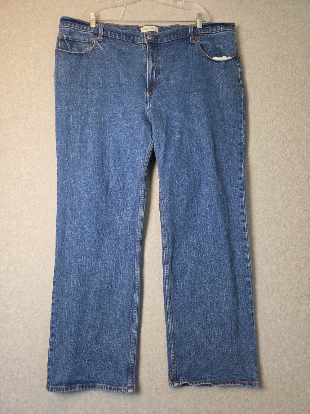 Abercrombie & Fitch 90s Relaxed High Rise Straight Leg Blue Jeans Women's 36 22L